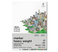 Winsor & Newton Bloc papier Bleedproof pour marqueurs à base d'alcool A3 160 g 25 feuilles