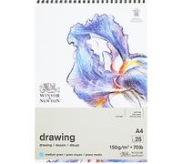 Winsor & Newton Papier à dessin Bloc spirale Grain moyen 150 g A4 25 feuilles