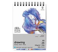 Winsor & Newton, Papier, Dessin Bloc Spirale Grain Moyen 150G A5 25F, Set de 25 Pièces