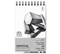 WINSOR & NEWTON PAPIER ESQUISSE BLOC SPIRALE EXTRA BLANC 110G 14X21,6CM 50 FEUILLES