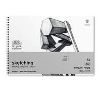 WINSOR & NEWTON PAPIER ESQUISSE BLOC SPIRALE EXTRA BLANC 110G A2 50 FEUILLES