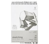 WINSOR & NEWTON PAPIER ESQUISSE BLOC SPIRALE EXTRA BLANC 110G A5 50 FEUILLES