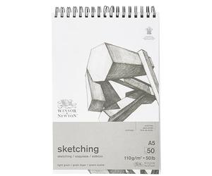 WINSOR & NEWTON PAPIER ESQUISSE BLOC SPIRALE EXTRA BLANC 110G A5 50 FEUILLES