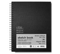 WINSOR & NEWTON PAPIER ESQUISSE CAHIER DE CROQUIS SPIRALE 110G 22,9X30,5CM 80 FEUILLES