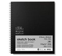 WINSOR & NEWTON PAPIER ESQUISSE CAHIER DE CROQUIS SPIRALE 110G 27,9X35,6CM 80 FEUILLES
