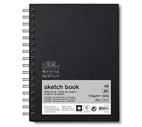 Winsor & Newton, Papier, Esquisse Cahier De Croquis Spirale 110G A5 80F, Set de 80 Pièces