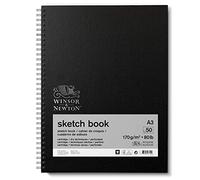 Winsor & Newton, Papier, Esquisse Cahier De Croquis Spirale 170G A3 50F, Set de 50 Pièces