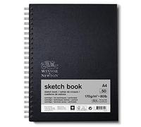 Winsor & Newton, Papier, Esquisse Cahier De Croquis Spirale 170G A4 50F, Set de 50 Pièces