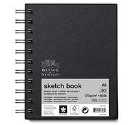 Winsor & Newton, Papier, Esquisse Cahier De Croquis Spirale 170G A6 50F, Set de 50 Pièces
