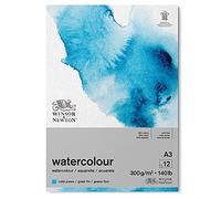 Winsor & Newton – Bloc aquarelle grain fin 25% coton et fibres de cellulose 300 g A3 12 feuilles