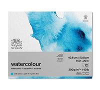 Winsor & Newton Papier, Mélange de 25% Coton et Fibres de Cellulose, Bloc Grain Fin 300G 40,6X50,8Cm 12F