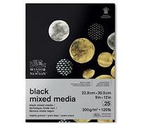 Winsor & Newton Papier Noir 200G 23X31 Cm 25 Feuilles