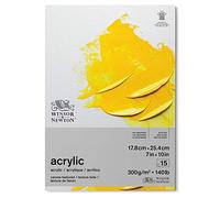 WINSOR & NEWTON PAPIER POUR ACRYLIQUE BLOC 300G 17,8X25,4CM 15 FEUILLES