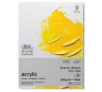 WINSOR & NEWTON PAPIER POUR ACRYLIQUE BLOC 300G 30,5X40,6CM 15 FEUILLES