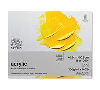 WINSOR & NEWTON PAPIER POUR ACRYLIQUE BLOC 300G 40,6X50,8CM 15 FEUILLES
