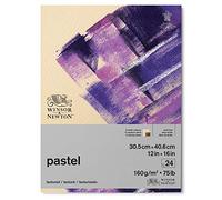 WINSOR & NEWTON PAPIER POUR PASTEL BLOC 6 COULEURS TERRE 160G 30,5X40,6CM 24 FEUILLES
