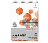 WINSOR & NEWTON PAPIER POUR TECHNIQUE MIXTE BLOC SPIRALE 250G A3 30 FEUILLES