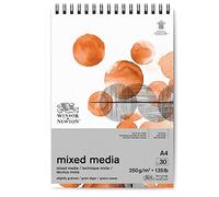 Winsor & Newton Papier pour technique mixte Bloc spirale 250 g A4 30 feuilles