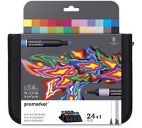 Winsor & Newton Promarker – Marqueurs double pointe à base d'alcool – Lot de 24