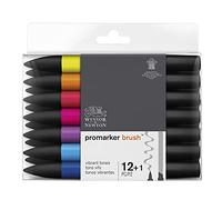 Winsor & Newton Set de pinceaux Promarker 12+1 avec blender – Tons vibrants