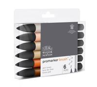 Winsor & Newton Feutres pinceau Promarker – Set de 6 tons de chair