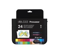 Winsor & Newton Promarker – Marqueurs double pointe à base d'alcool – Lot de 24