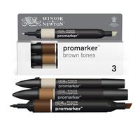 Winsor & Newton Promarker Set de 3 Tons Marron