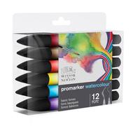 Winsor & Newton – Set de 12 marqueurs Promarker Watercolour™ – Tons basiques