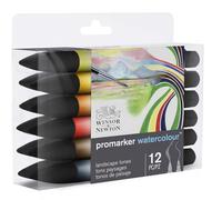 Winsor & Newton Marqueurs Promarker Watercolour™ Set de 12 – Tons Paysage