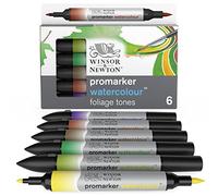 Winsor & Newton Promarker Watercolour™ Set 6 Marqueurs Tons Feuillage