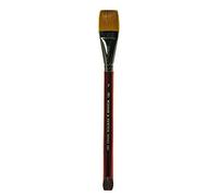 Winsor & Newton Série 295 Brosse Poney à Manche Court en Nylon doré et Cheveux naturels 2,5 cm Nickel 1"