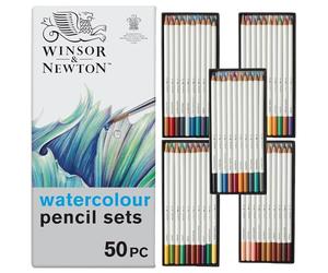 Winsor & Newton Studio Collection Crayons Aquarellable X50 Coffret, Assortiment