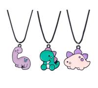 Winssigma Collier avec pendentif dinosaure T-Rex, collier à breloques en forme de stégosaure, bijoux en forme d'animal mignon, 1.2 inches x 1 inch x 0.1 inches, Métal, Pas de pierre précieuse