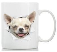 Winston & Bear Tasse Chien Chihuahua Heureux - Tasse a Café Chihuahuahua en Céramique 330 ml - Cadeaux Chihuahuahua Chien Heureux Parfaits