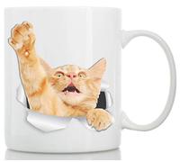 Winston & Bear Tasse Jouer à Ginger Cat - Tasse a Café Chat Orange en Céramique 330 ml - Cadeaux Chat Ginger Parfaits - Tasse a Cafe Chat Orange Mignonne pour Amoureux des Chats