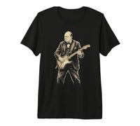 Winston Churchill Joue de la Guitare électrique Rock History 1 T-Shirt Haut de Gamme