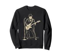 Winston Churchill Joue de la Guitare électrique Rock History 2 Sweatshirt