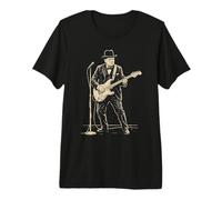 Winston Churchill Joue de la Guitare électrique Rock History 2 T-Shirt Haut de Gamme