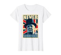 Winston Churchill ne se Rend jamais T-Shirt Graphique avec Valeur