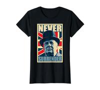 Winston Churchill ne se Rend jamais T-Shirt Graphique avec Valeur