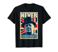 Winston Churchill ne se Rend jamais T-Shirt Graphique avec Valeur