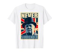 Winston Churchill ne se Rend jamais T-Shirt Graphique avec Valeur