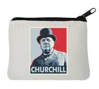 Winston Churchill Pochette porte-monnaie en néoprène avec logo Pop Art Blanc 10 x 11 cm