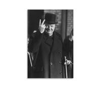 Winston Churchill Poster 4 sur toile décorative pour salon, chambre à coucher 30 x 45 cm