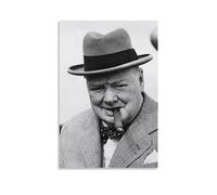 Winston Churchill Poster mural sur toile pour salon 20 x 30 cm