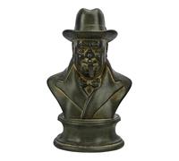 Winston Churchill Statue de buste du Premier ministre britannique Sculpture de cigare Moldano en plâtre dur faite à la main en Grèce Décoration historique 18 cm