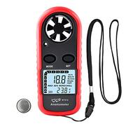 Wintact Jauge de compteur de vitesse du vent portable anémomètre, anémomètre de température de l'air numérique thermomètre de compteur de vitesse du vent vélomètre CVC