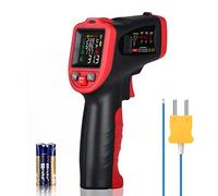 Wintact Thermomètre Infrarouge -58 à 650℃, Détecteur de Point de Rosée / Moisissure, Pistolet Température et d'humidité Laser, Hygromètre, Pyromètre avec Thermocouple pour Maison, CVC Noir