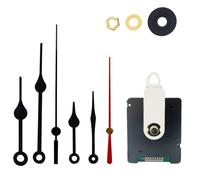 WinTaim 17MM Clockwork DCF Radio-piloté avec Jeux d'aiguilles, Clockwork pour Horloge Murale silencieuse, Noir Radio-piloté Clockwork pour Remplacement DIY