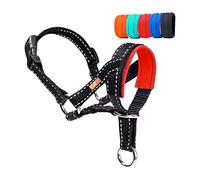 Wintchuk Collier de tête de chien avec sangle réfléchissante pour arrêter de tirer pour chiens de petit, moyen et grands, réglable, M, Rouge